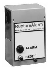 A ruputrealarm device is shown with the reset button.
